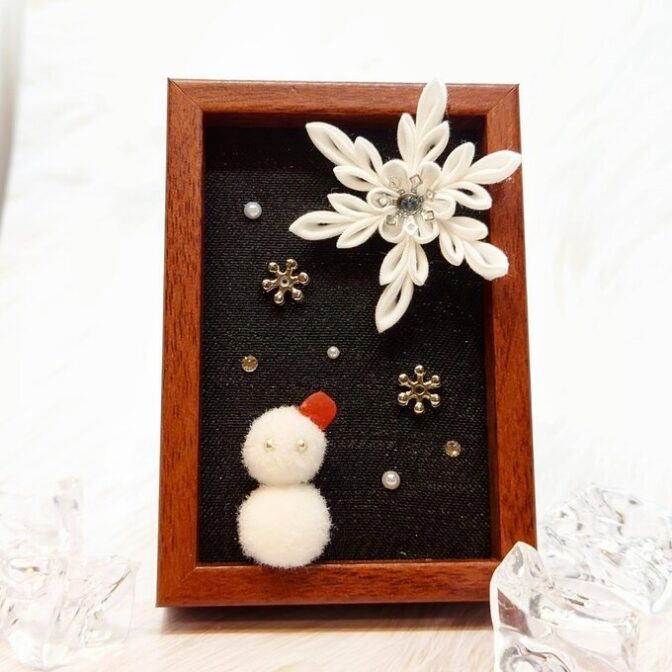 クリスマス☆アートフレーム（ゆきだるま）