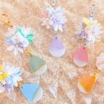 妖精の花畑（つまみ細工キーチャーム）