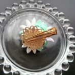 パステルフラワーのヘアクリップ　つまみ細工