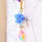 七変化(つまみ細工キーチャーム)