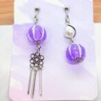 虹飴-ｺｳｼ-（イヤリング）むらさき