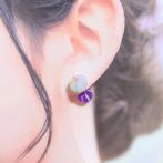 彩飴-ｻｲｼ-（ピアスキャッチ）むらさき