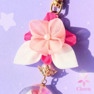 シルクオーガンジーのつまみ細工