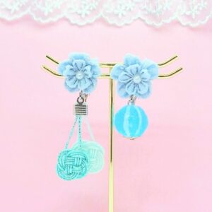 結びの花飴（あお×シルバー）