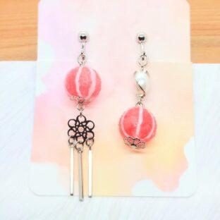 虹飴-ｺｳｼ-（イヤリング）あか