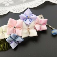 紫陽花のバレッタ つまみ細工