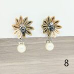 くすみカラーイヤリング（つまみ細工）