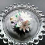 パステルフラワーのヘアクリップ　つまみ細工