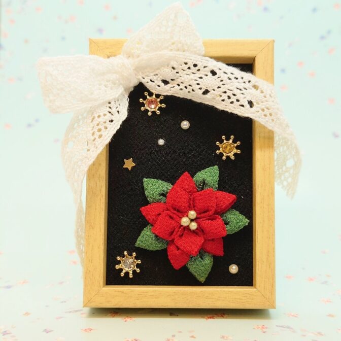 クリスマス☆アートフレーム（ポインセチア）