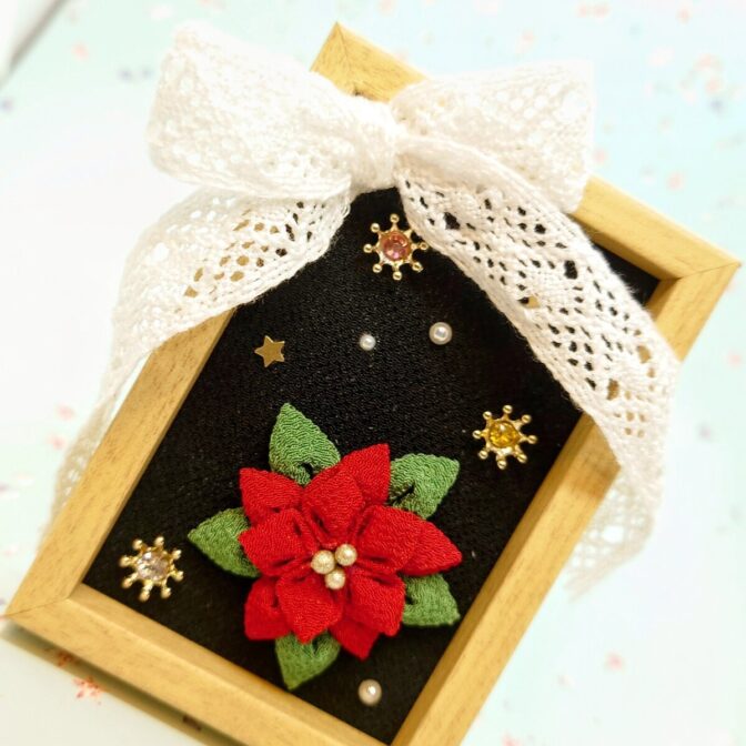 クリスマス☆アートフレーム（ポインセチア）