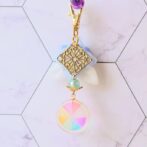 七変化(つまみ細工キーチャーム)