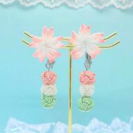 お花見だんご（イヤリング）