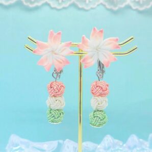 お花見だんご（イヤリング）