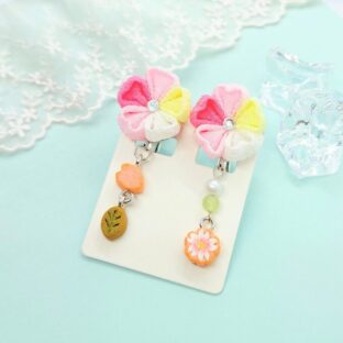 桜クッキーのイヤリング【コラボ作品】