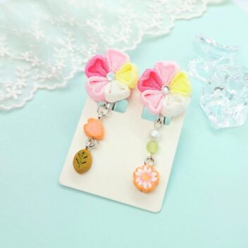 桜クッキーのイヤリング【コラボ作品】