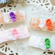 きらめく☆カラフルバレッタ つまみ細工