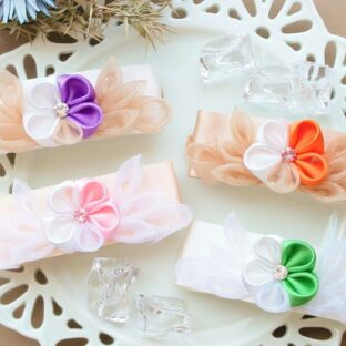 きらめく☆カラフルバレッタ　つまみ細工