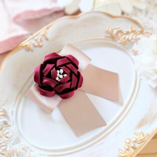 カメリア・ブルゴーニュ(ブローチ)