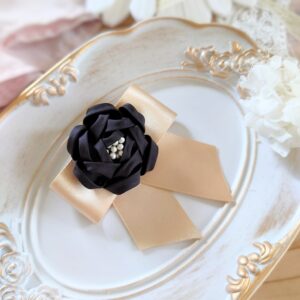 カメリアのブローチ（つまみ細工）