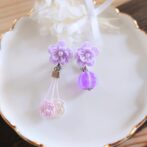 結びの花飴（むらさき×シルバー）