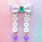 リボンキャンディのヘアクリップ（パープル）