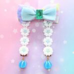 リボンキャンディのヘアクリップ（ブルー）