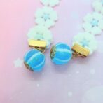 リボンキャンディのヘアクリップ（ブルー）