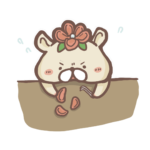 つまみ細工を作るおちぇちぇ